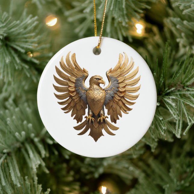 Der Goldene Adler Keramik Ornament (Baum)