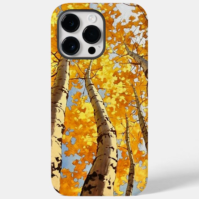 Der goldene Baum während der Herbstsaison Case-Mate iPhone Hülle (Rückseite)