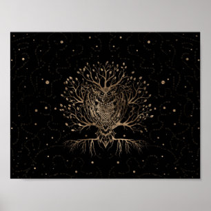 Der goldene Eule-Baum Poster