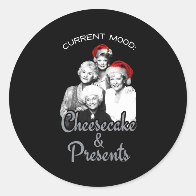 Der goldene Käsekuchen und Runder Aufkleber (Vorderseite)