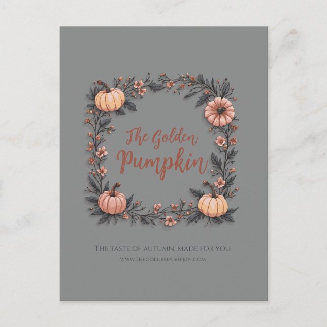 Der goldene Kürbis Feiertagspostkarte (Vorderseite)