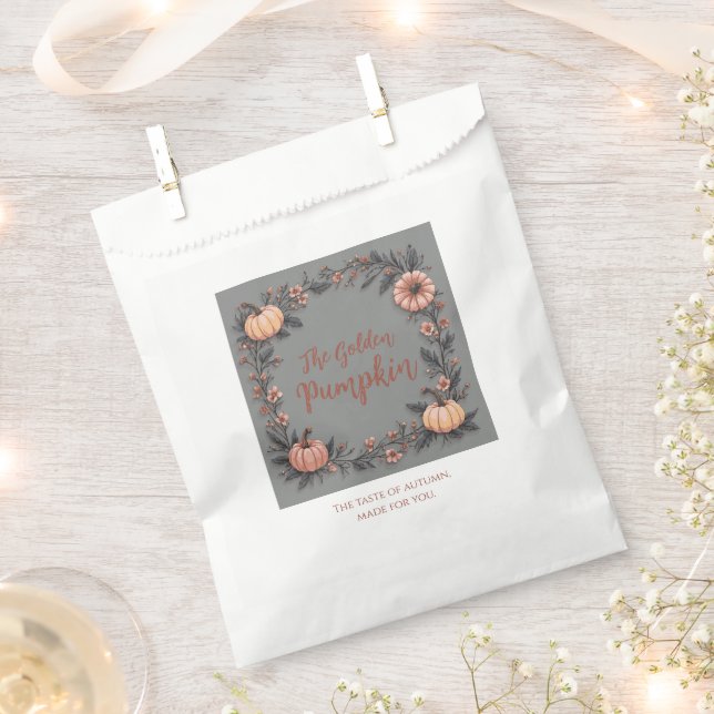 Der goldene Kürbis Geschenktütchen (Ausgeschnitten)