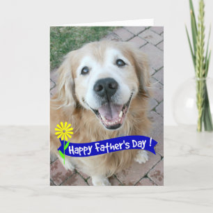 Der goldene Retriever Vathers Day Karte