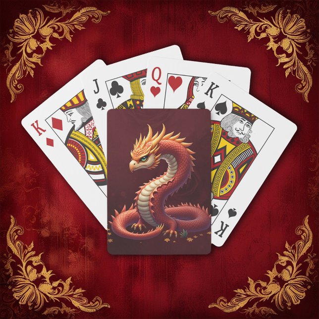 Der goldene Schlangendrache.  Spielkarten (Von Creator hochgeladen)