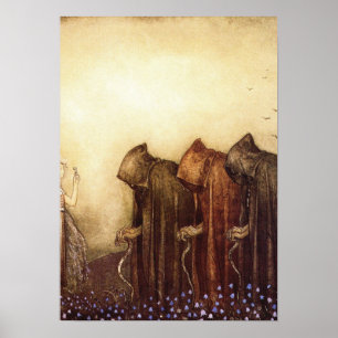 „Der goldene Schlüssel“ John Bauer Aquarell Poster