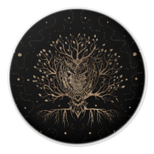 Der goldene Schüssel-Baum Keramikknauf