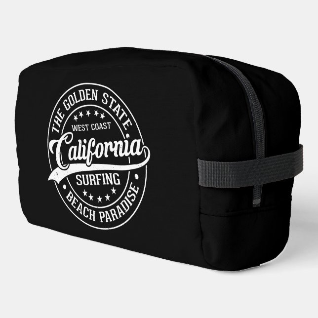 Der Goldene Staat: California Surf Vibes Waschbeutel (Linke Seite)