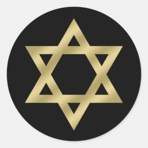 Der goldene Star von David Black Runder Aufkleber
