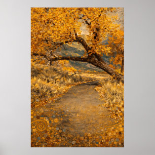 Der Goldene Weg Klimt-inspiriert Poster