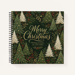 Der goldene Weihnachtswald Notizbuch