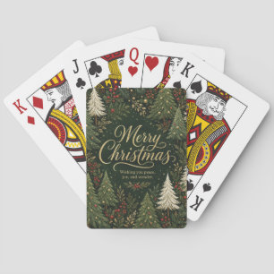 Der goldene Weihnachtswald Spielkarten
