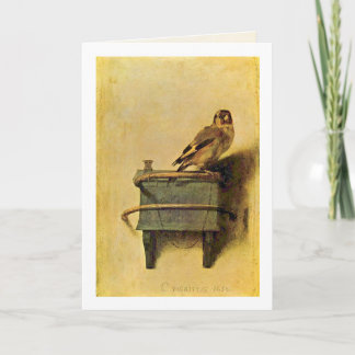 Der Goldfinch. Durch Carel Fabritius Karte