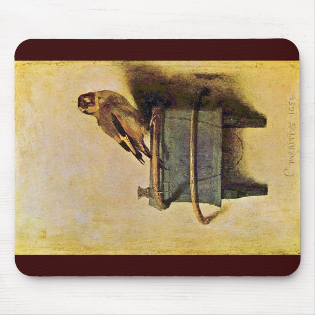 Der Goldfinch., Puttertje durch Carel Fabritius Mousepad (Vorne)