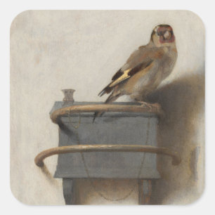 Der Goldfinch Quadratischer Aufkleber