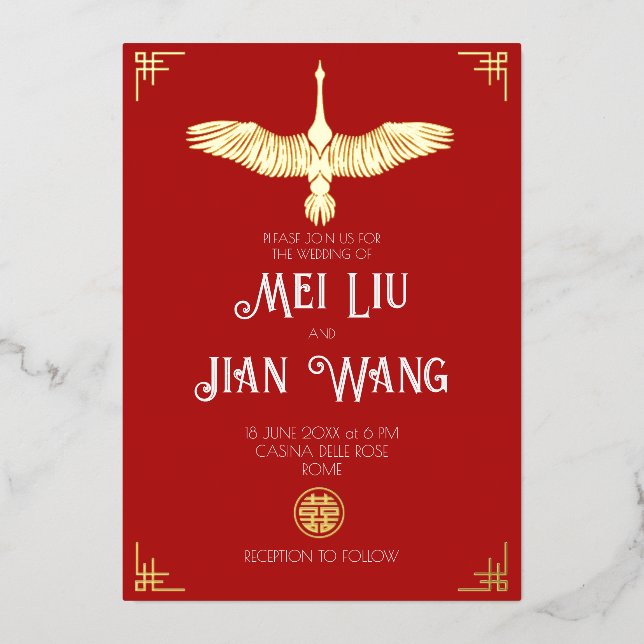 Der Goldkran Folieneinladung (Vorderseite)