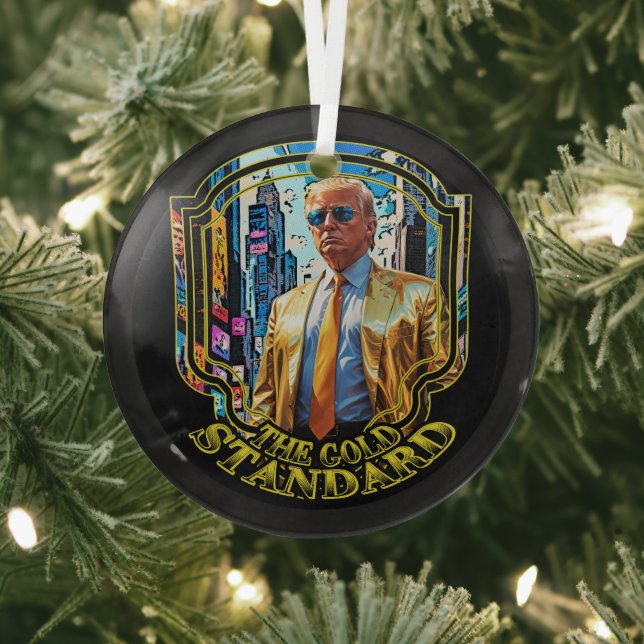 Der Goldstandard - Präsident Trump 2024 Ornament Aus Glas (InSitu)