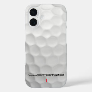 Der Golf Ball verringert den Personalisierten Text iPhone 16 Hülle
