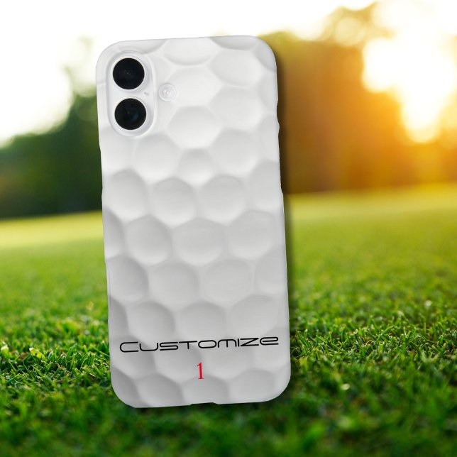 Der Golf Ball verringert den Personalisierten Text Case-Mate iPhone Hülle (Von Creator hochgeladen)
