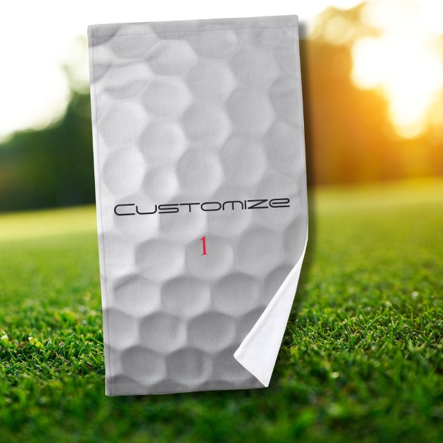Der Golf Ball verringert den Personalisierten Text Handtuch (Von Creator hochgeladen)