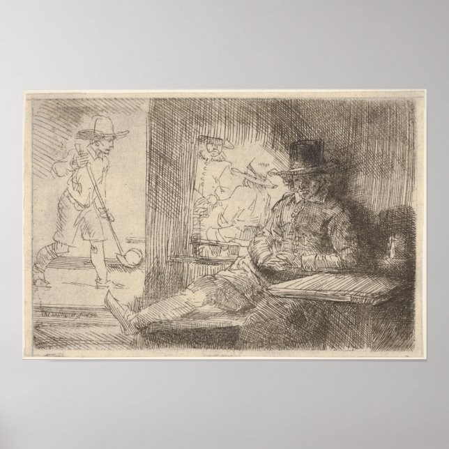 Der Golf-Player - Print Rembrandt Art Poster (Vorne)