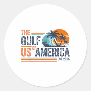 Der Golf von Amerika Design - Golf von Amerika Runder Aufkleber