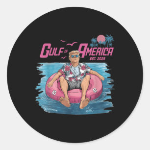 Der Golf von Amerika Est 2025 Funny Trump Patrioti Runder Aufkleber