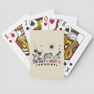 Der Golf von Amerika fischt die patriotische ameri Spielkarten