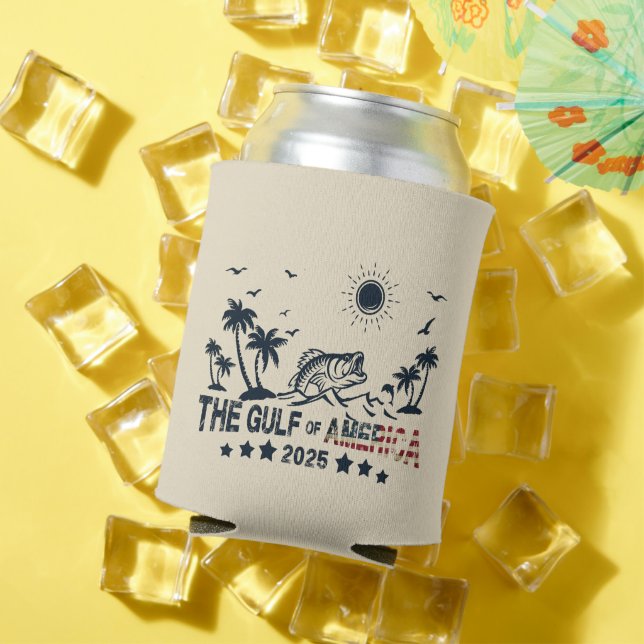 Der Golf von Amerika fischt patriotische amerikani Dosenkühler (In Situ Sommer)