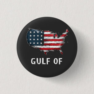 Der Golf von Amerika Funny Trump East Cost Mexiko Button