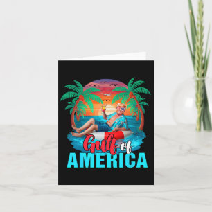Der Golf von Amerika hat Trump auf dem Strand vor Karte