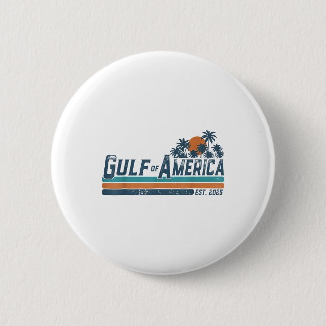 Der Golf von Amerika im Retro-Golf von Amerika sei Button (Vorderseite)