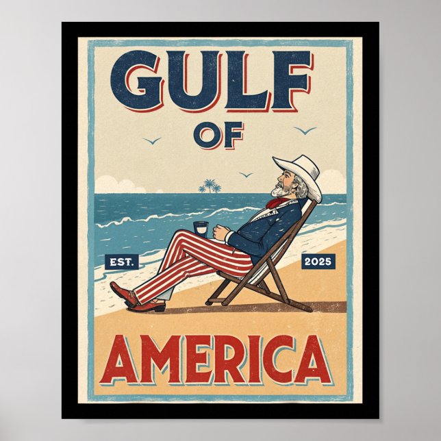 Der Golf von Amerika östlich. 2025 Uncle Sam Patri Poster (Vorne)