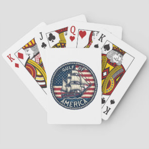Der Golf von Amerika Patriotic Spielkarten