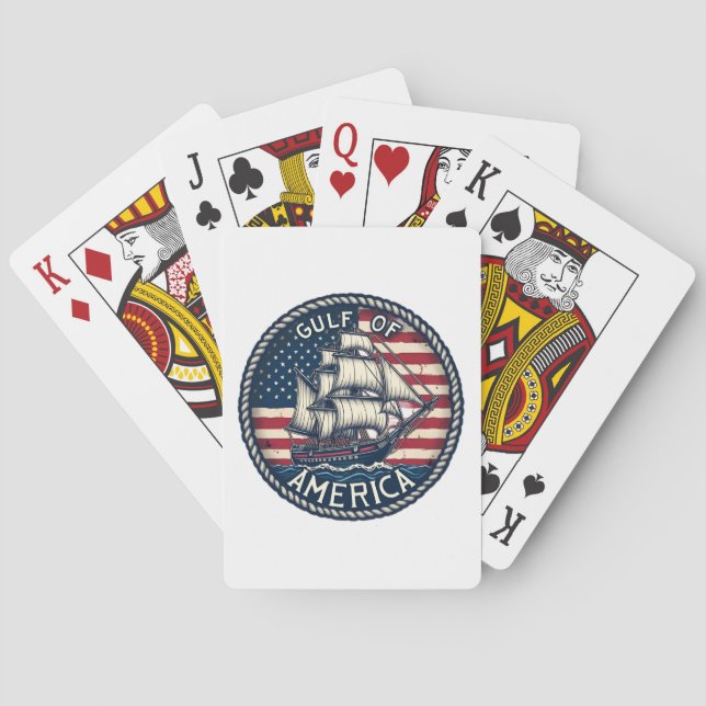 Der Golf von Amerika Patriotic Spielkarten (Rückseite)