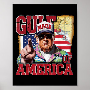 Der Golf von Amerika - Trump begrüßt die Grüße aus Poster