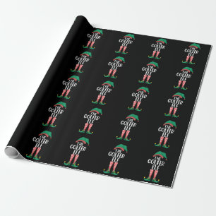 Der Golfer-Elf Golf Familien-Weihnachtsmatching Geschenkpapier