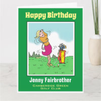 Der Golfer von Weibchen kommt in einer Drehung. Fu