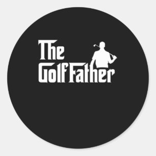 Der Golffather Pater Vater Golf Golfer Golfgeschen Runder Aufkleber