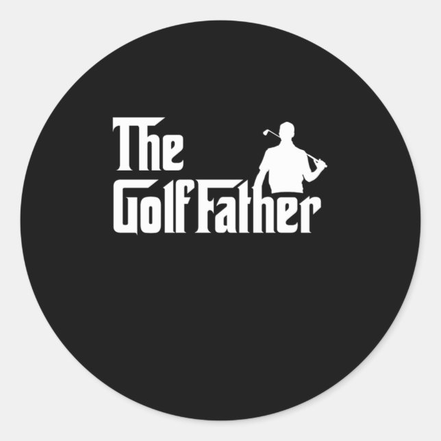 Der Golffather Pater Vater Golf Golfer Golfgeschen Runder Aufkleber (Vorderseite)