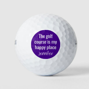 Der Golfplatz ist mein glücklicher Ort Monogramm L Golfball