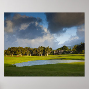 Der Golfplatz von Makai in Princeville Poster