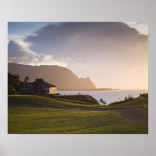 Der Golfplatz von Makai in Princeville Poster