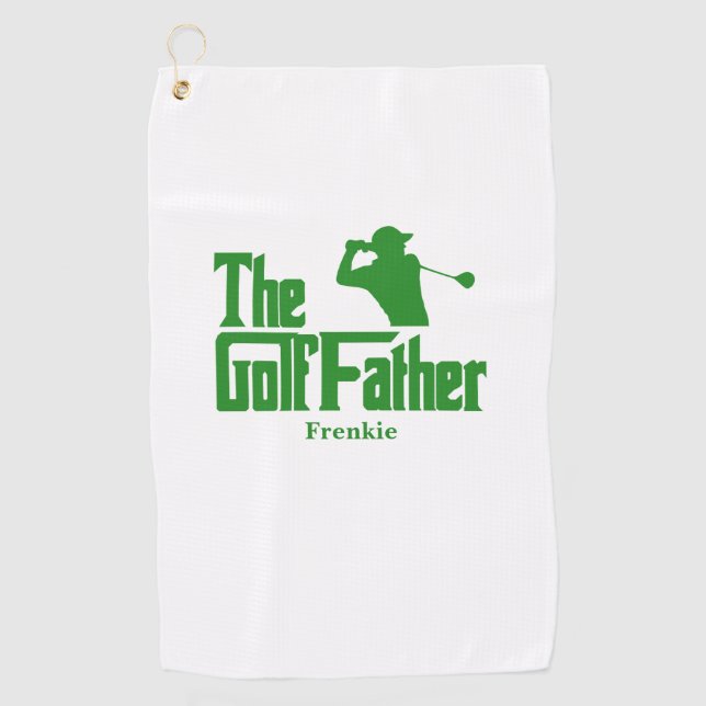 Der Golfvater mit dem Namen Funny Golf Theme Golfhandtuch (Vorderseite)