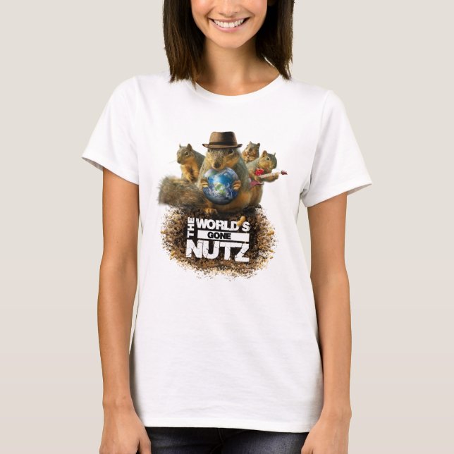 Der Gone Nutz mit Eichhörnchen Bad T-Shirt (Vorderseite)