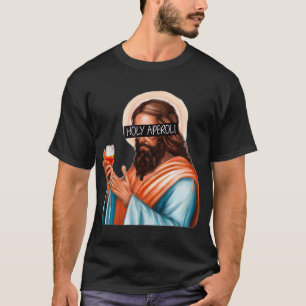 Der Gott der Aperoli hält ein Glas Wein T - Shirt