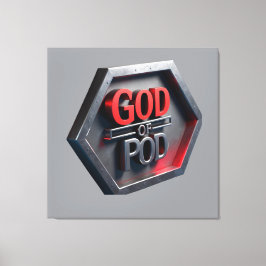 Der Gott des POD (Print On Demand) Leinwanddruck
