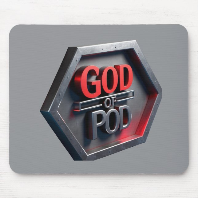 Der Gott des POD (Print On Demand) Mousepad (Vorne)