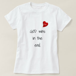 Der Gott gewinnt Niedlichen, zweiseitig inspiriert T-Shirt