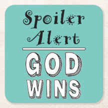 Der Gott gewinnt Square Paper Untersetzer