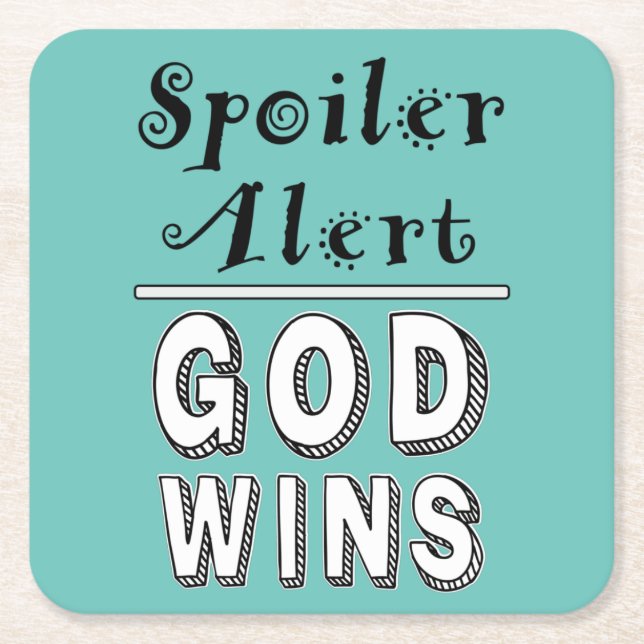 Der Gott gewinnt Square Paper Untersetzer (Vorderseite)